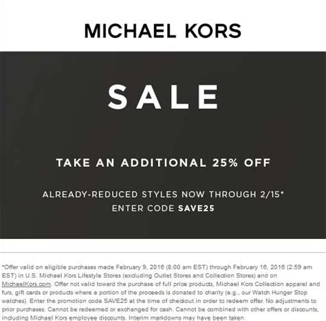 michael kors additional discount|Michael Kors promo code today.